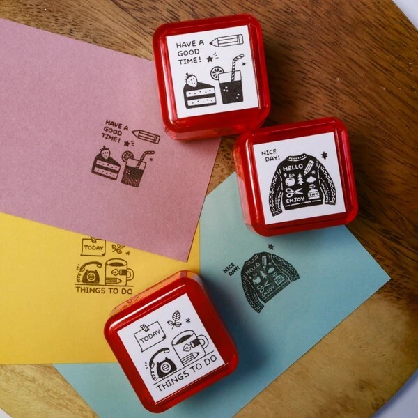 SANBY x Eric Portable Push-Button Stamp - Tea Time