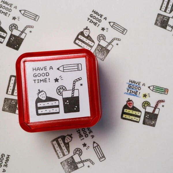 SANBY x Eric Portable Push-Button Stamp - Tea Time