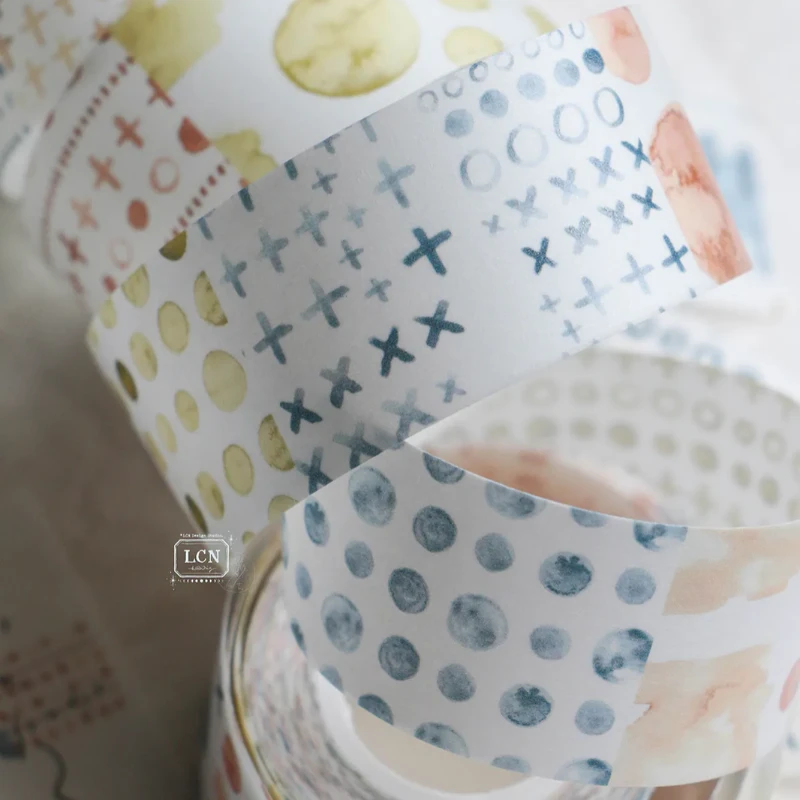 Lin Chia Ning Washi Tape - Watercolor Pattern 3 (3cm)