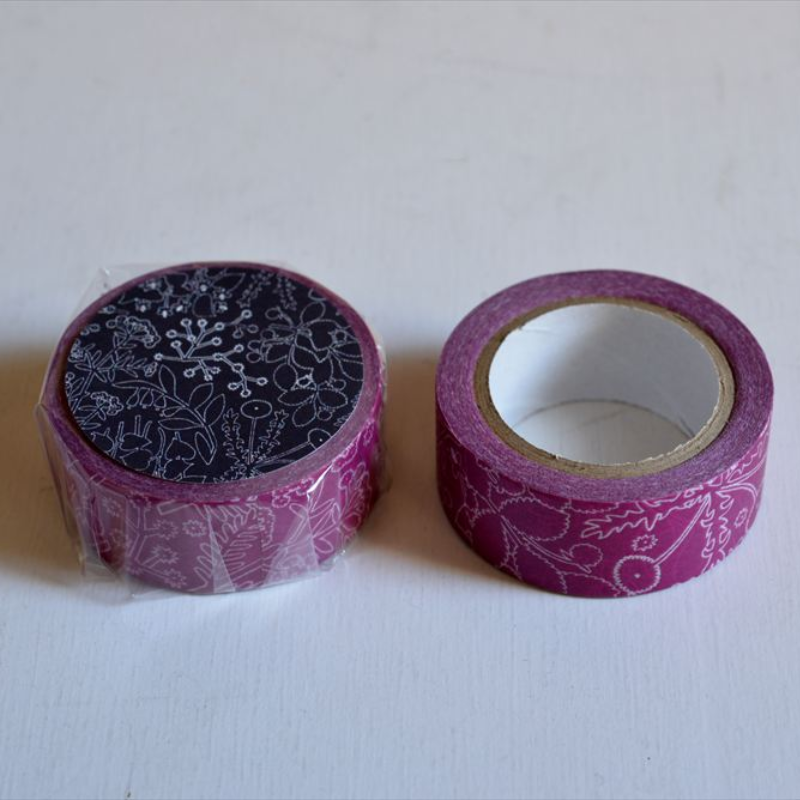 Classiky Dots and Lines Masking Tape - Azalea Pink (1.8cm)