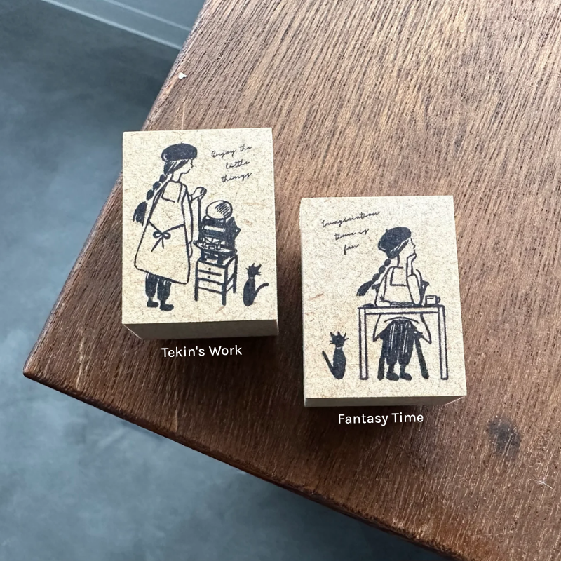 OEDA LETTERPRESS Rubber Stamp - Letterpress Girl