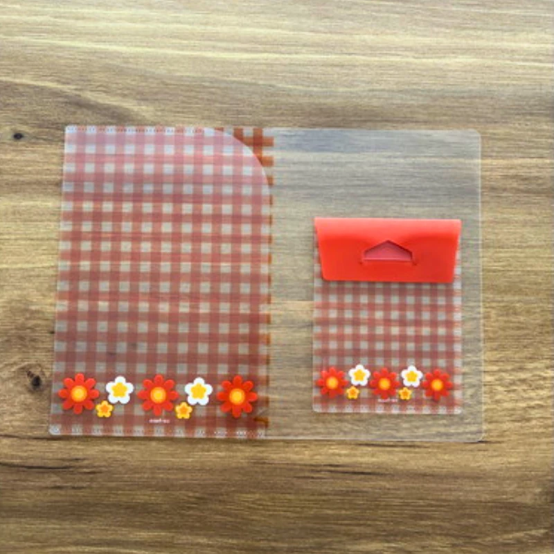 MDS co-haco B6 Planner Pocket - Check and Flowers