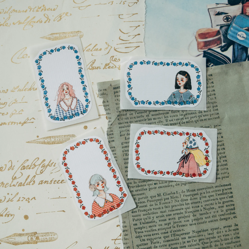 La Dolce Vita Label Sticker Set - Flower Frame (8 pcs)
