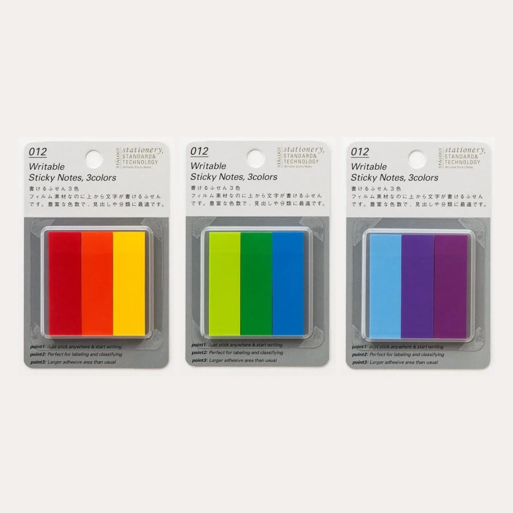 STALOGY 3-Colour Writable Sticky Notes (3 options)