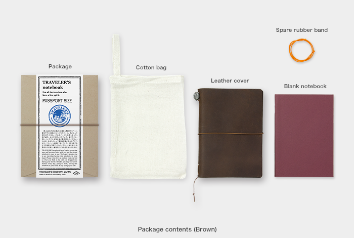 TRAVELER'S Notebook Starter Kit - Brown (Passport Size)