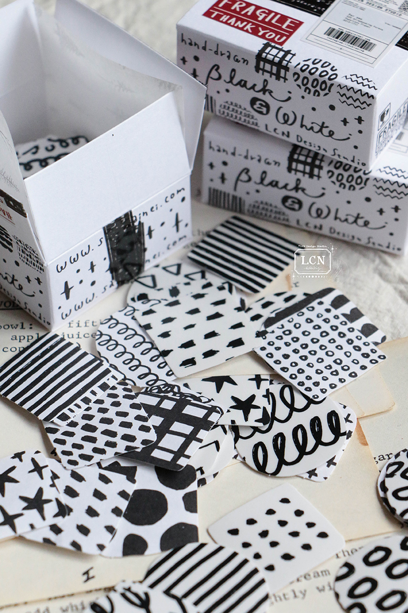 Lin Chia Ning Sticker Set - Sticker Club Black & White
