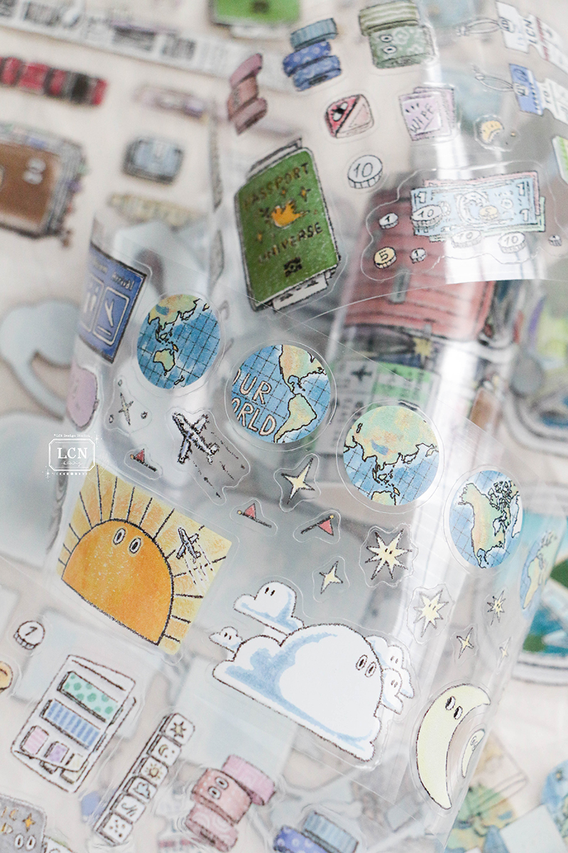 Lin Chia Ning Kiss-Cut PET Tape - Travel Essentials (6cm)