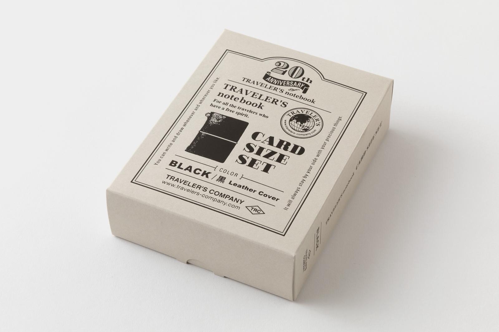 TRAVELER&rsquo;S notebook Card Size 20th Anniversary Set - Black Box