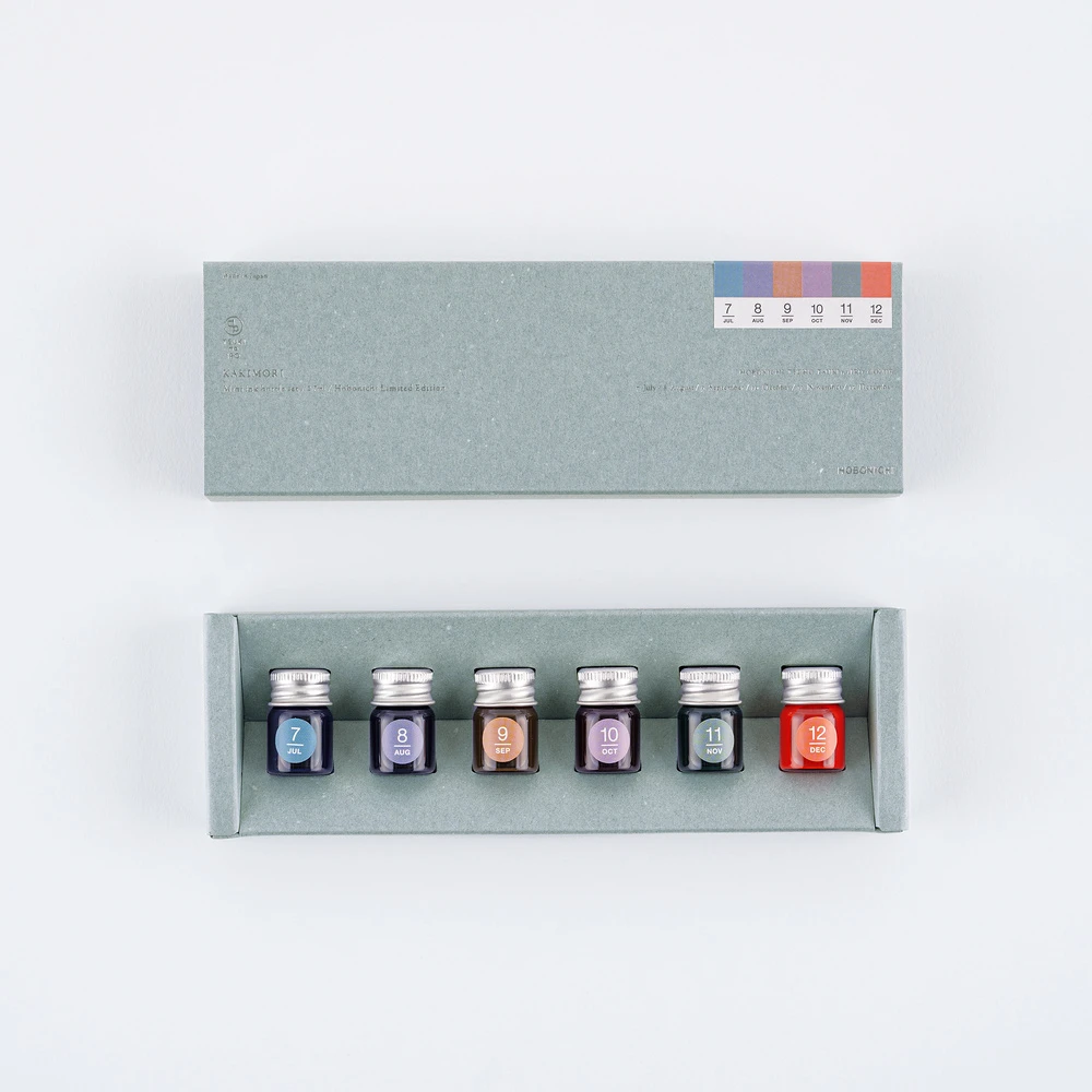 Kakimori x TSUKI no IRO Mini Ink Bottle Set - Jul-Dec