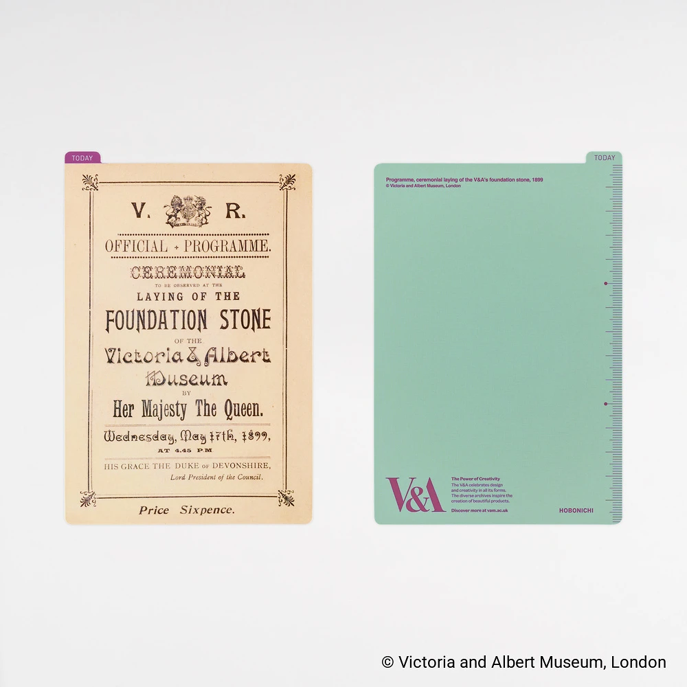 Hobonichi A6 Pencil Board - V&A Series: V&A&rsquo;s Foundation Stone Programme