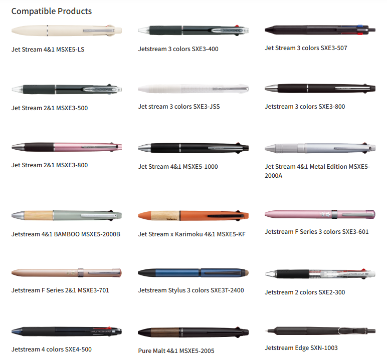 Uni Jetstream 4&1 Multi Pen Ink Refill 0.5 (4 Colours)