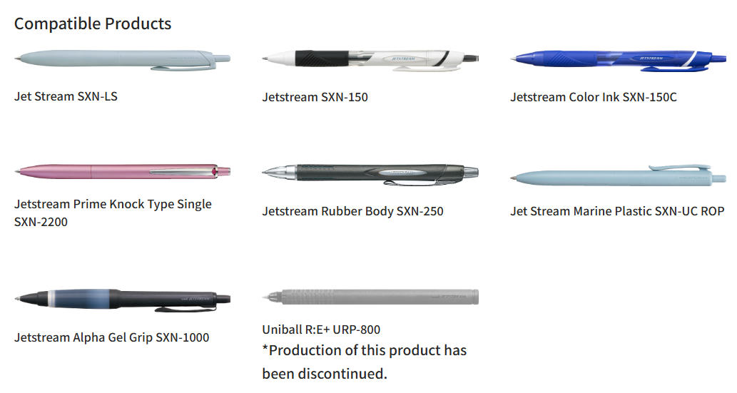 Uni Jetstream Single Ink Refill 0.5 (Black)