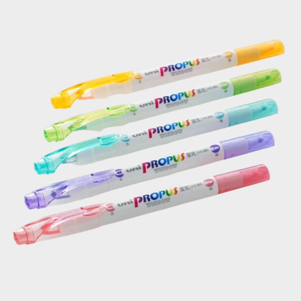 Uni PROPUS Window Highlighter - Soft Colour (5 Colours)