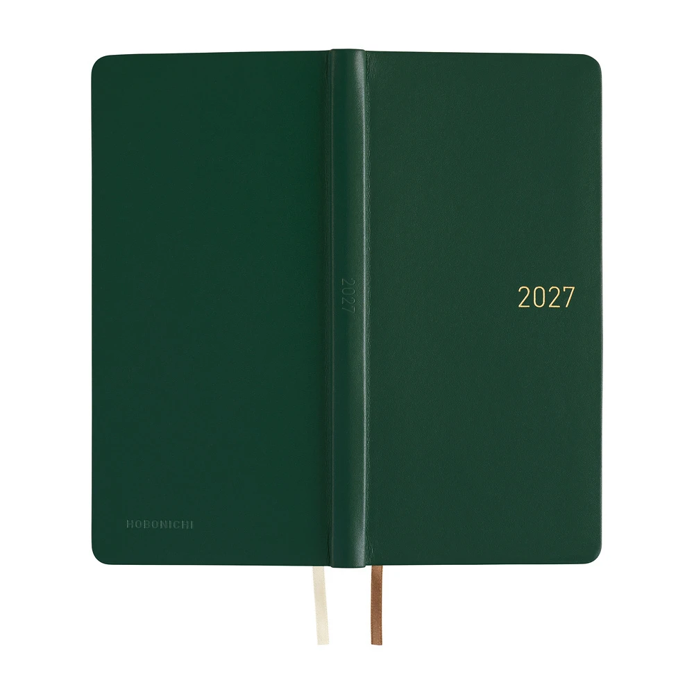 Hobonichi Techo 2027 Weeks - Leather: Forest Green
