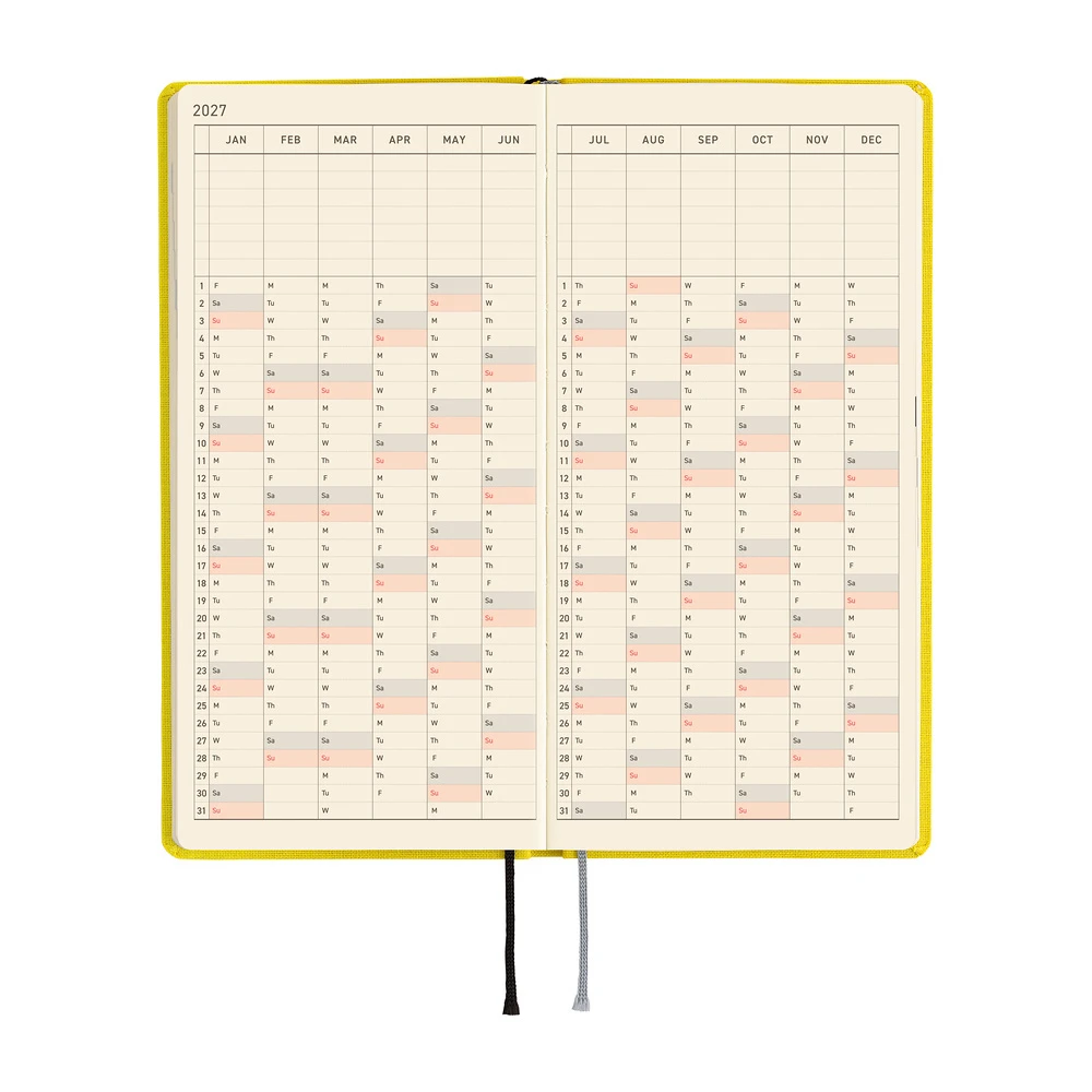 Hobonichi Techo 2027 Weeks - Colors: Canaria Yellow