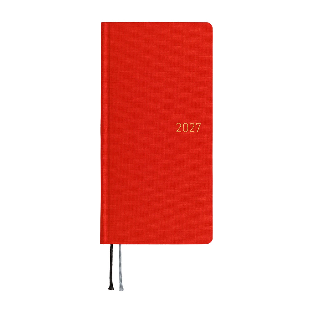 Hobonichi Techo 2027 Weeks - Colors: Poppy Red