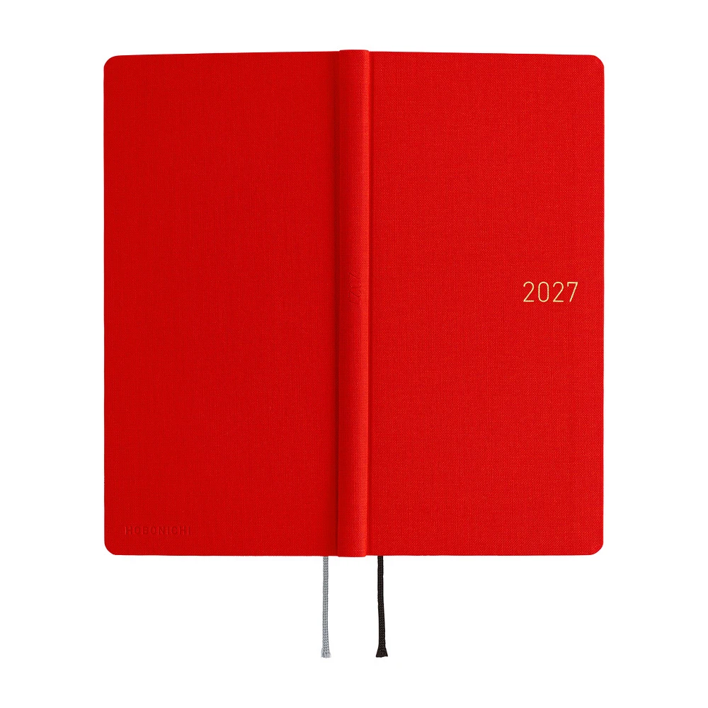 Hobonichi Techo 2027 Weeks - Colors: Poppy Red
