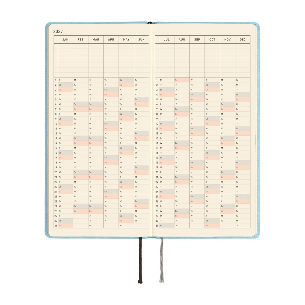 Hobonichi Techo 2027 Weeks - Colors: Sea Glass