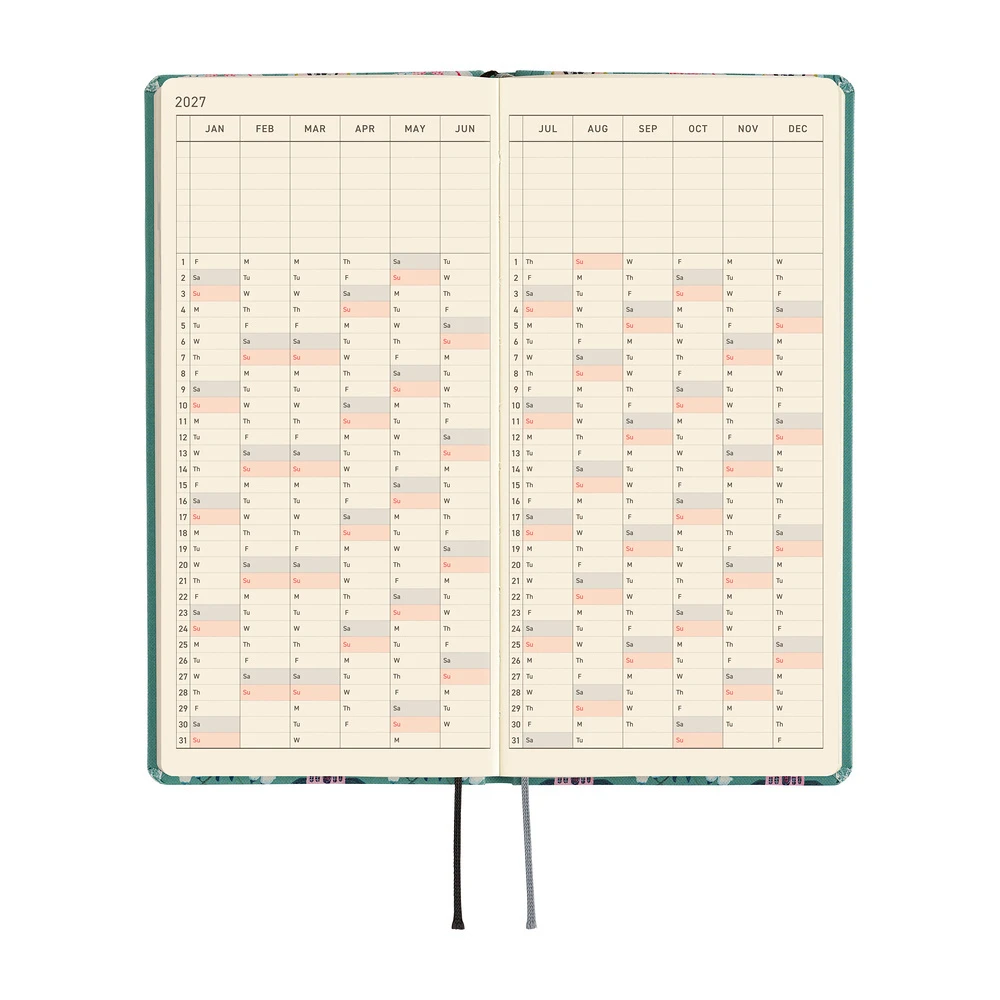 Hobonichi Techo 2027 Weeks - Yumi Kitagishi: White Cat Wallpaper
