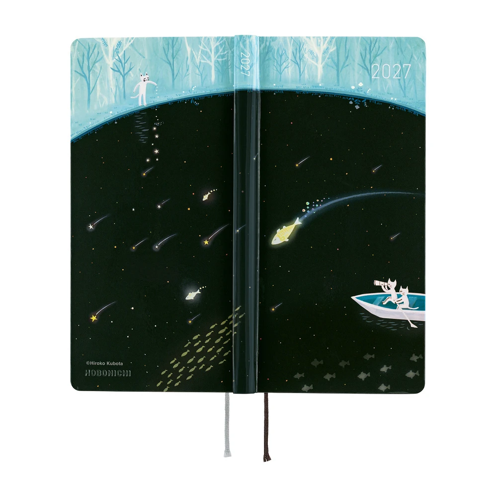 Hobonichi Techo 2027 Weeks - Hiroko Kubota: Meteor Shower in the Light Blue Forest