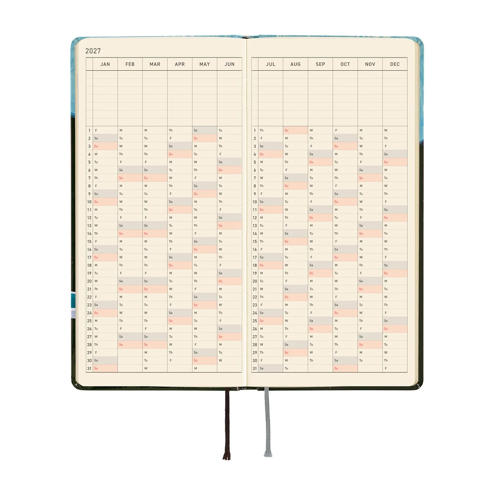 Hobonichi Techo 2027 Weeks - Hiroko Kubota: Meteor Shower in the Light Blue Forest