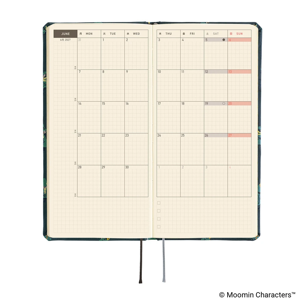 Hobonichi Techo 2027 Weeks - Moomin: A Day in the Life of Snufkin