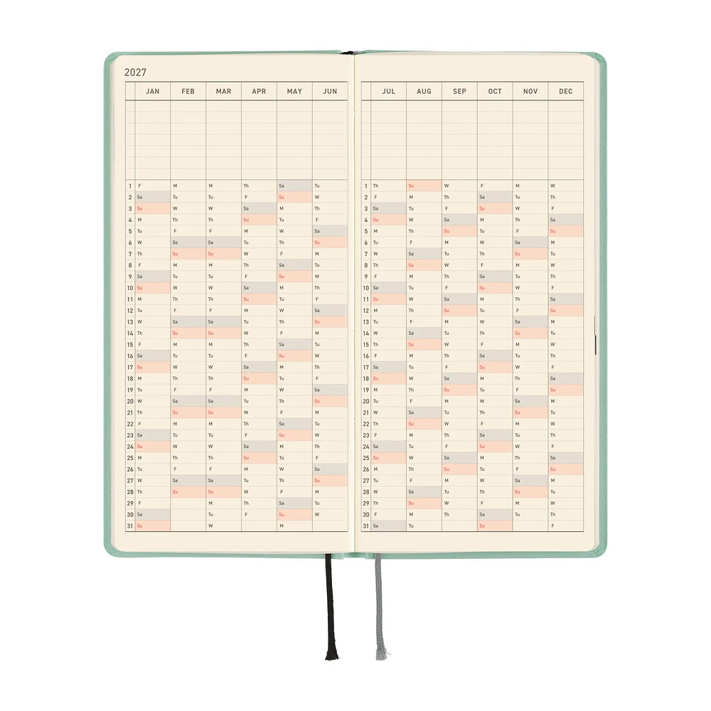Hobonichi Techo 2027 Weeks - Paper Series: Frosty Jade