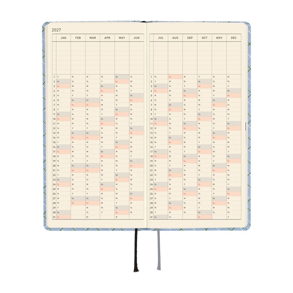 Hobonichi Techo 2027 Weeks - Shirt Fabric: Graph Plaid