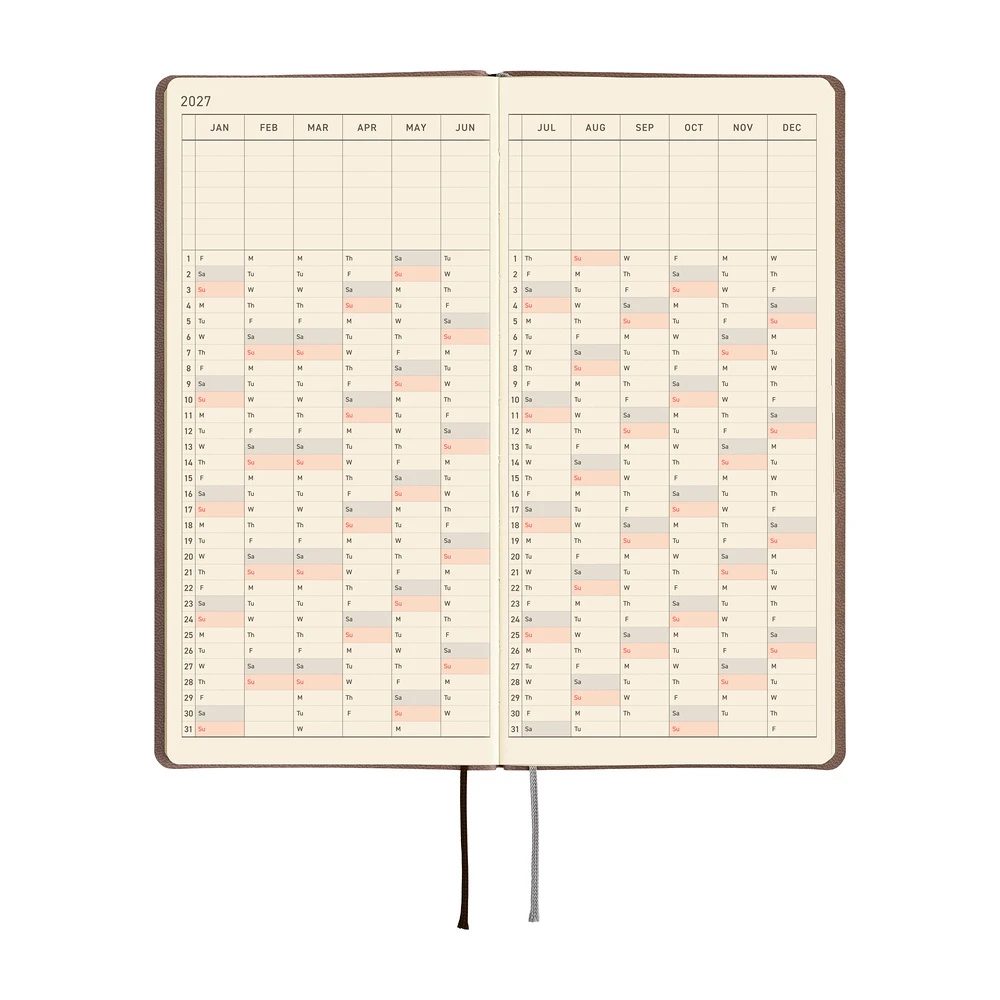 Hobonichi Techo 2027 Weeks - Smooth: Cafe au Lait