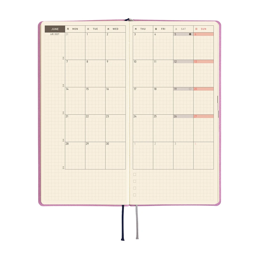 Hobonichi Techo 2027 Weeks - Smooth: Lavender Milk