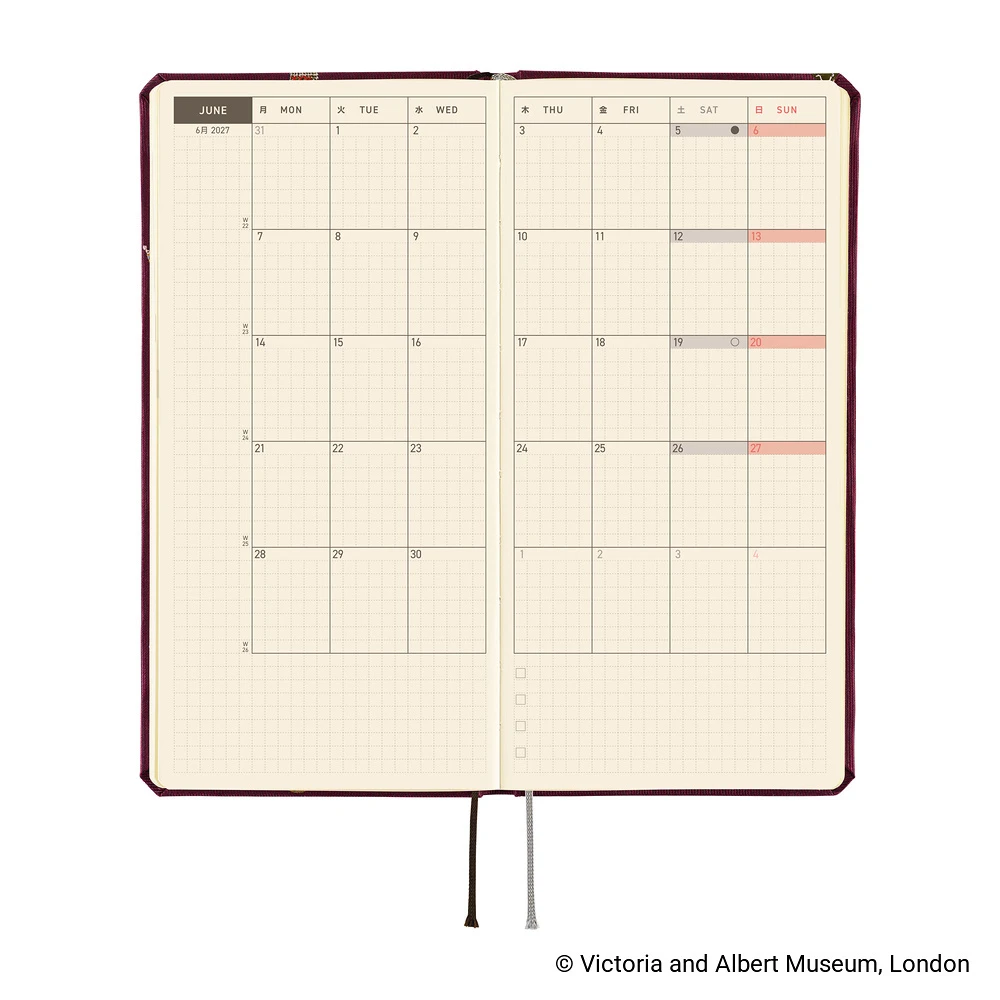 Hobonichi Techo 2027 Weeks - V&A Series: Welcome to the V&A