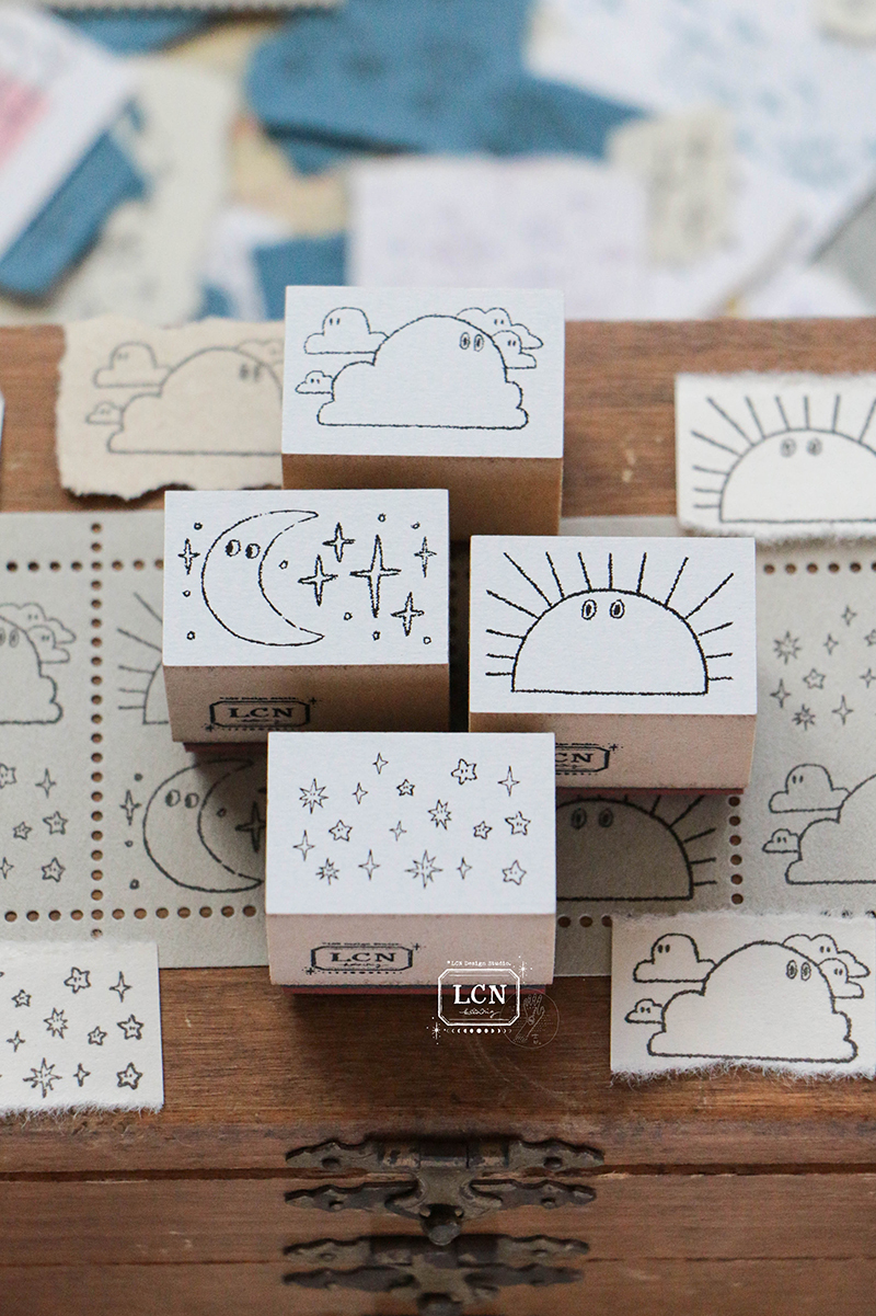 Lin Chia Ning Rubber Stamp Set - Weather