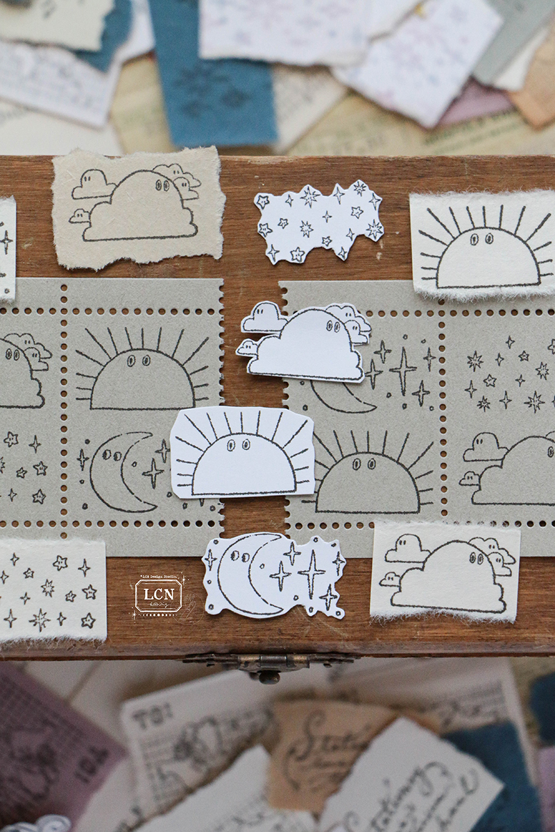 Lin Chia Ning Rubber Stamp Set - Weather