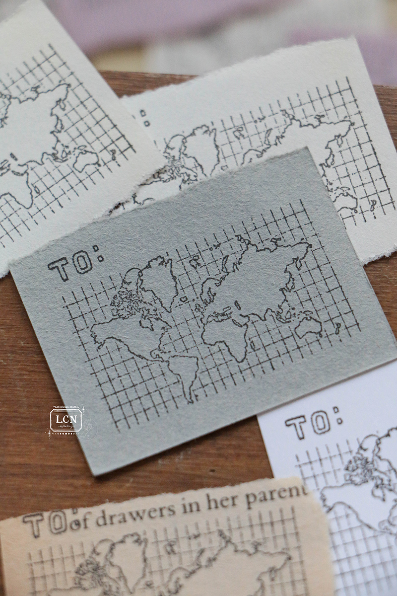 Lin Chia Ning Rubber Stamp - World Map