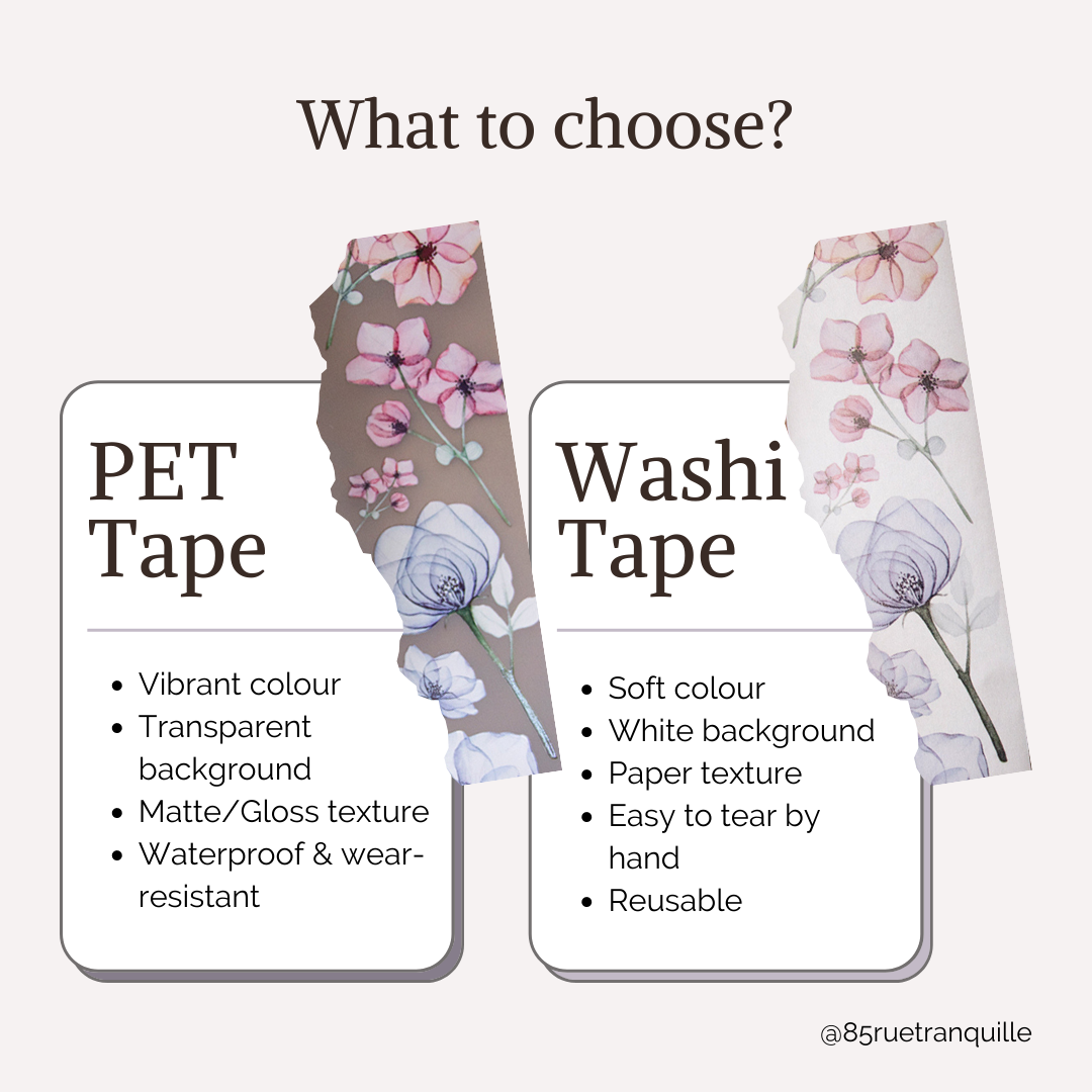 PET tape or Washi tape