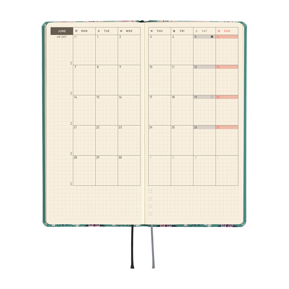 Hobonichi Techo 2027 Weeks - Yumi Kitagishi: White Cat Wallpaper