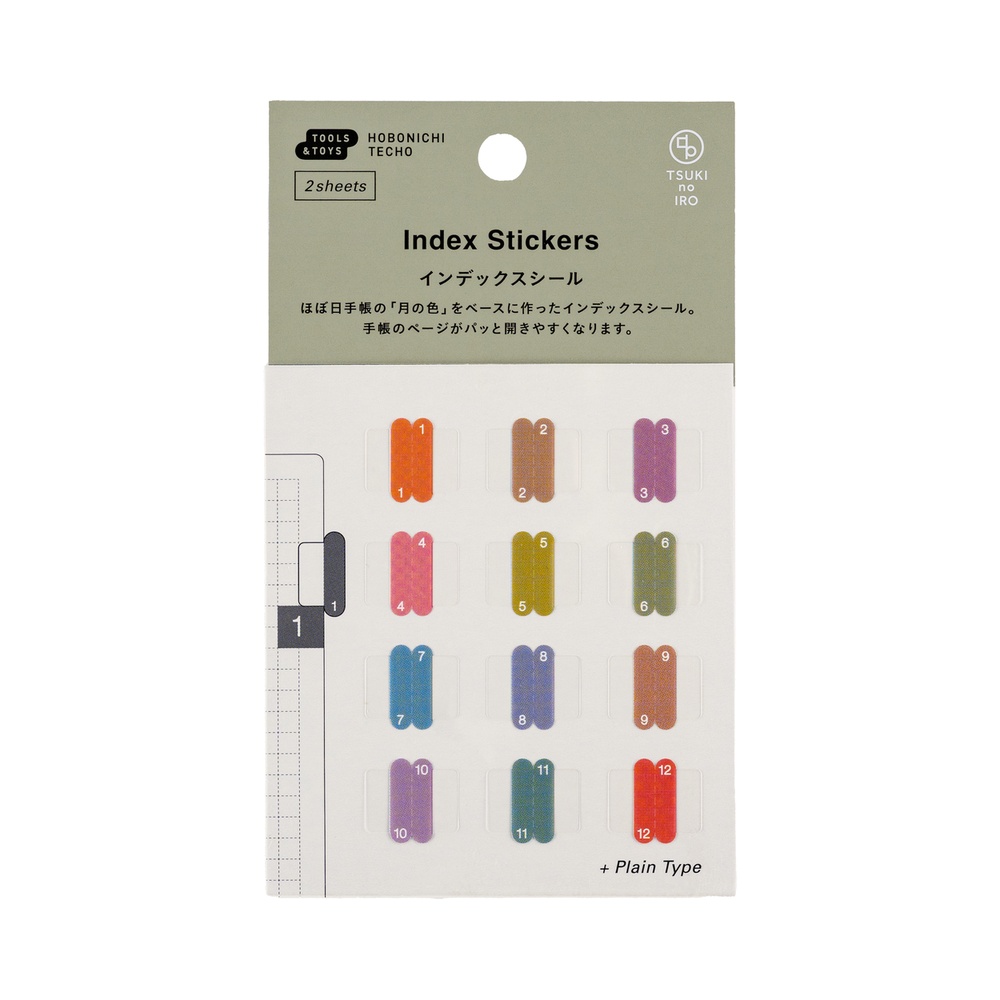 Hobonichi x TSUKI no IRO: Index Stickers