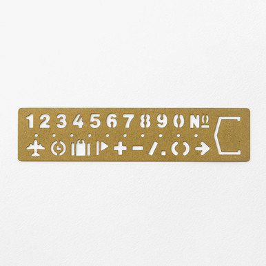 Traveler's Company BRASS Stencil Bookmark - Numbers
