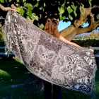 Solid Nightmares Pashmina — White & Black
