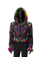 Kaleidodope Reversible Faux Fur Jacket