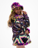 Kaleidodope Reversible Faux Fur Jacket