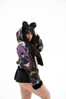 Kaleidodope Reversible Faux Fur Jacket