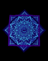 Gothic Mandala Glow Star - Free UV Flashlight Included!