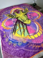Hamsa ╳ Mushroom Giraffe Double Sided Blanket