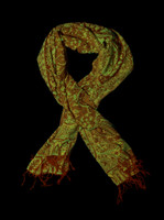 UV Reactive Festival Pashmina — Orange