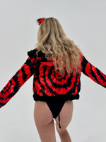 Hypnotic Red Reversible Faux Fur Jacket