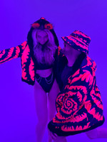 Hypnotic Red Reversible Faux Fur Jacket