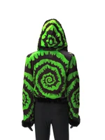 Hypnotic Green Reversible Faux Fur Jacket