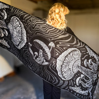 The Great Shroom Pashmina — Black