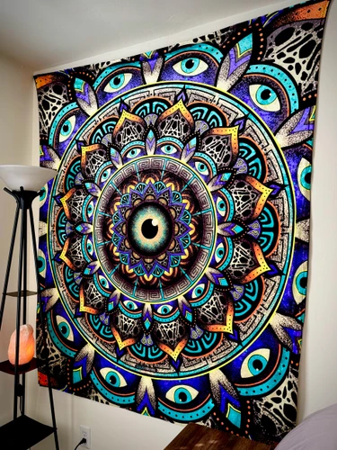 Wildcat Mandala Large UV Reactive Tapestry